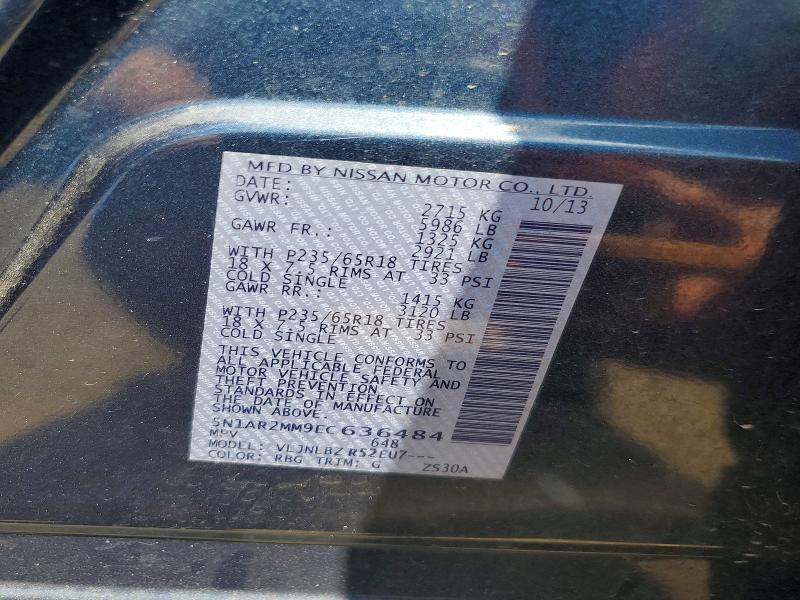 Aukcja sprzedaży 2014 Nissan Pathfinder, vin: 5N1AR2MM9EC636484, numer aukcji: 85974545