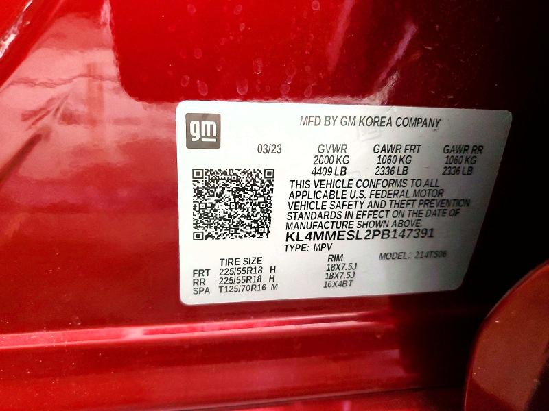 60165766 :رقم المزاد ، KL4MMESL2PB147391 vin ، 2023 Buick Encore Gx مزاد بيع