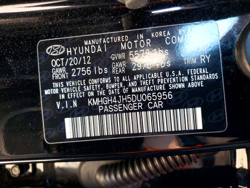 Aukcja sprzedaży 2013 Hyundai Equus, vin: KMHGH4JH5DU065956, numer aukcji: 85985715