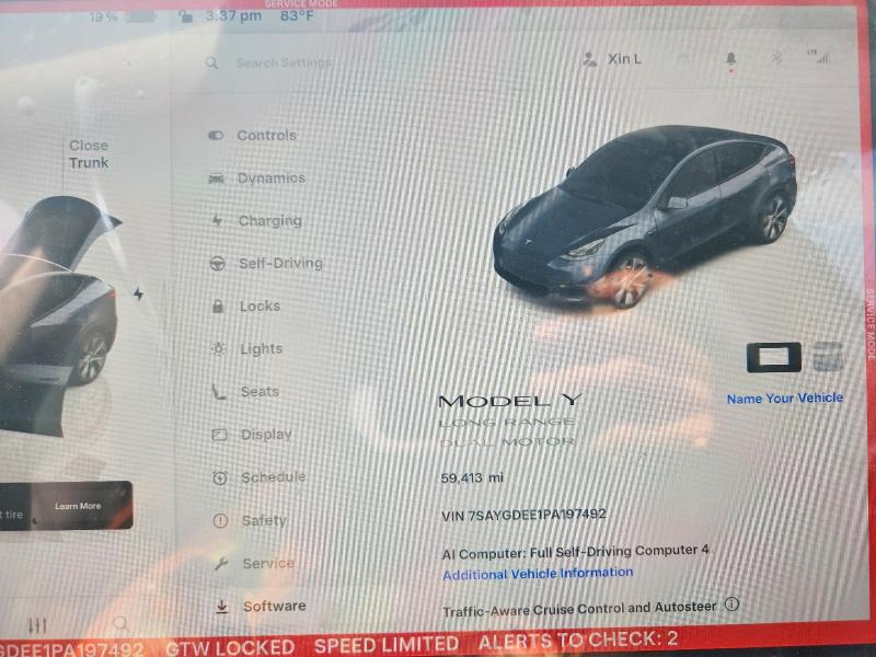 61368496 :رقم المزاد ، 7SAYGDEE1PA197492 vin ، 2023 Tesla Model Y مزاد بيع