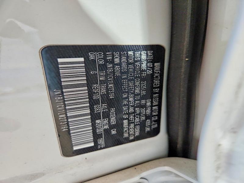 62625166 :رقم المزاد ، JN1BJ1CV1LW273164 vin ، 2020 Nissan Rogue Sport مزاد بيع