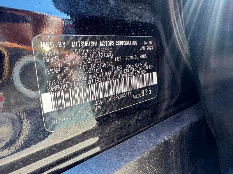 Aukcja sprzedaży 2023 Mitsubishi Outlander, vin: JA4J4UA86PZ035114, numer aukcji: 61522976