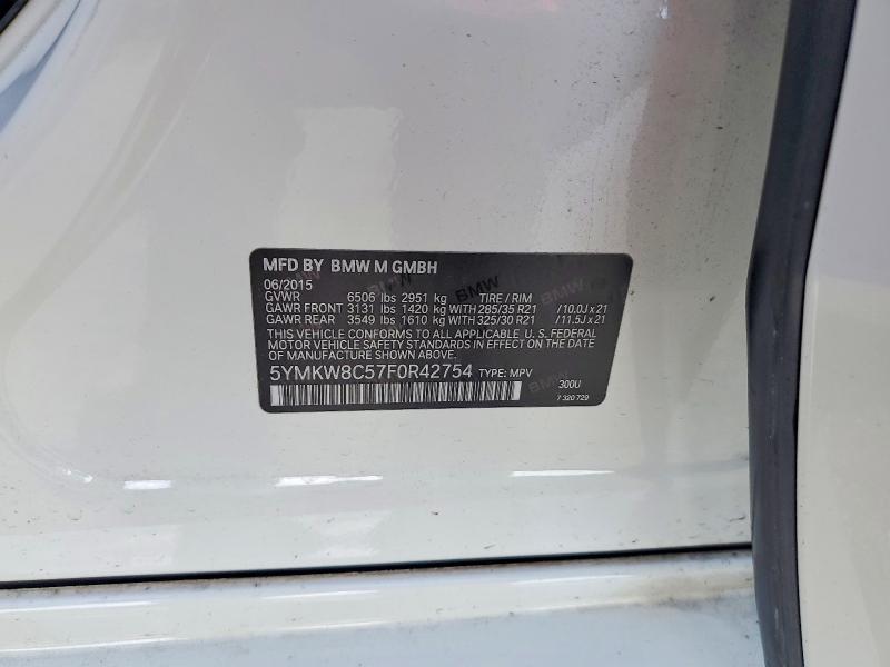 Aukcja sprzedaży 2015 Bmw X6, vin: 5YMKW8C57F0R42754, numer aukcji: 59361716
