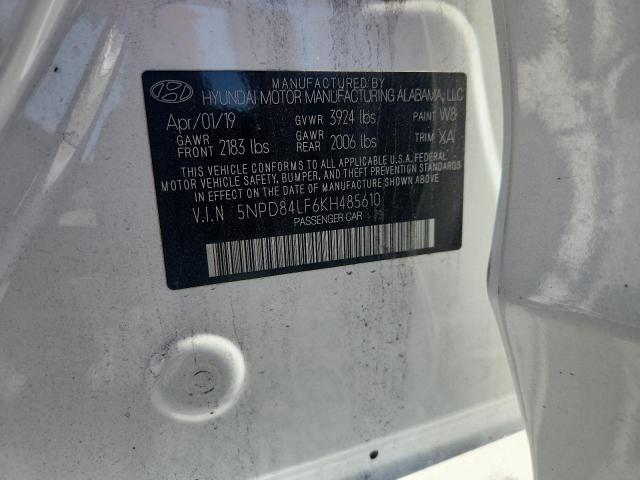 61629946 :رقم المزاد ، 5NPD84LF6KH485610 vin ، 2019 Hyundai Elantra مزاد بيع