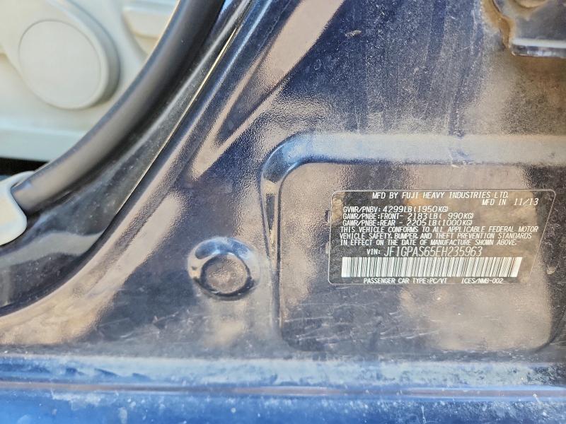 Продаж на аукціоні авто 2014 Subaru Impreza, vin: JF1GPAS65EH235963, номер лоту: 63358386