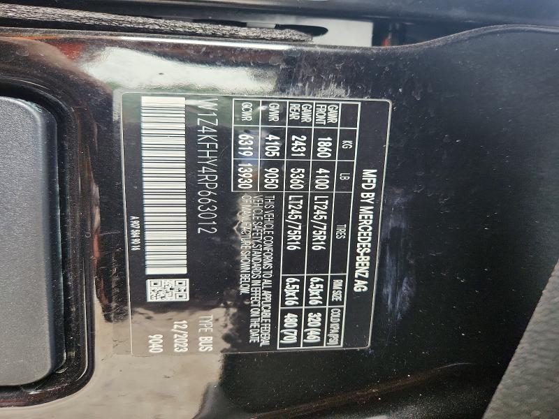 62037496 :رقم المزاد ، W1Z4KFHY4RP663012 vin ، 2024 Mercedes-benz Sprinter مزاد بيع