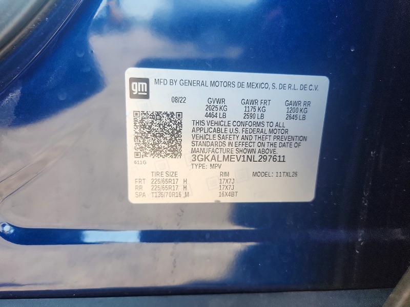 2022 Gmc Terrain მანქანა იყიდება აუქციონზე, vin: 3GKALMEV1NL297611, აუქციონის ნომერი: 60475336