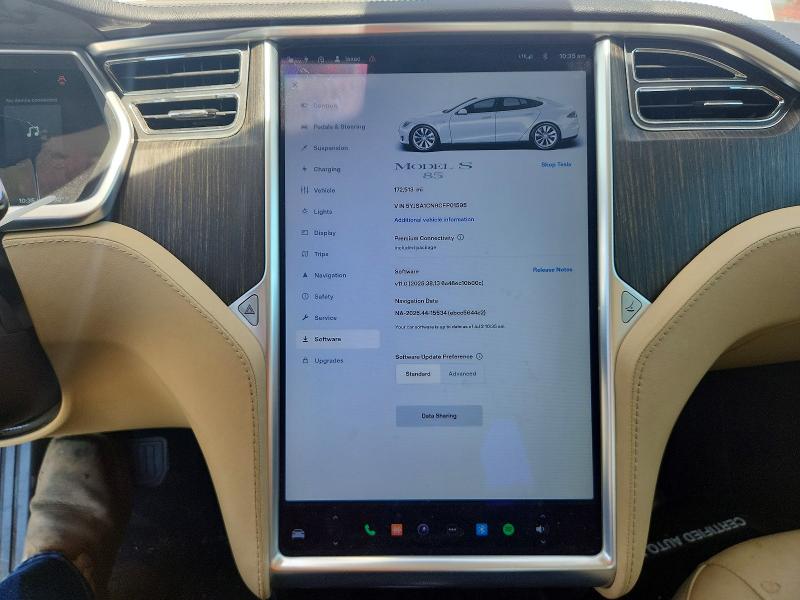 2012 Tesla Model S მანქანა იყიდება აუქციონზე, vin: 5YJSA1CN9CFP01595, აუქციონის ნომერი: 56625336