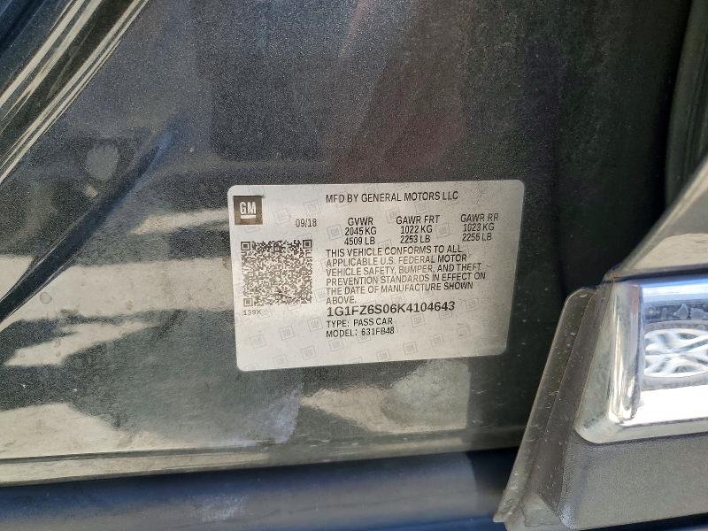 Продажа на аукционе авто 2019 Chevrolet Bolt Ev, vin: 1G1FZ6S06K4104643, номер лота: 60336866