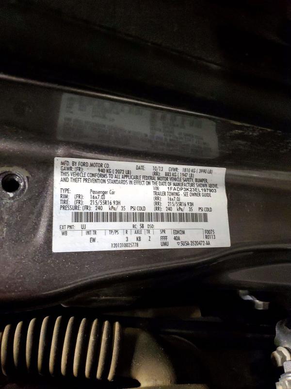 Продаж на аукціоні авто 2014 Ford Focus, vin: 1FADP3K23EL197903, номер лоту: 60947216