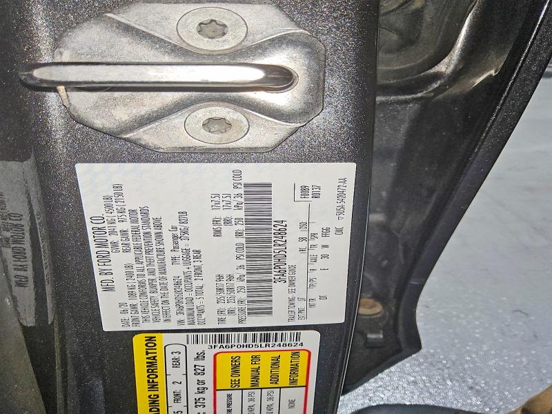 Aukcja sprzedaży 2020 Ford Fusion, vin: 3FA6P0HD5LR248624, numer aukcji: 62130646