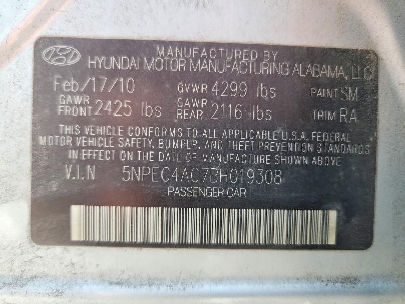 Aukcja sprzedaży 2011 Hyundai Sonata, vin: 5NPEC4AC7BH019308, numer aukcji: 59376906