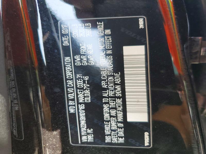 Aukcja sprzedaży 2017 Volvo S90, vin: YV1A22MK8H1017165, numer aukcji: 60684466