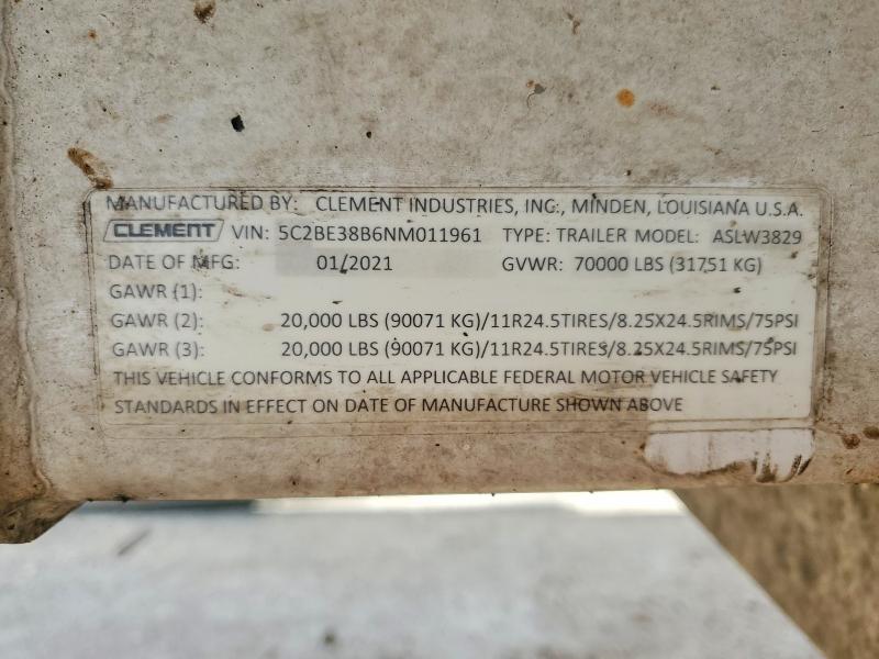 Продаж на аукціоні авто 2022 Clements Trailers, vin: 5C2BE38B6NM011961, номер лоту: 58412826