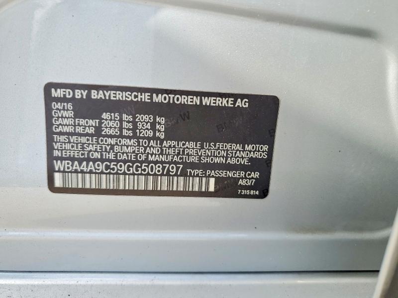 Продажа на аукционе авто 2016 Bmw 428, vin: WBA4A9C59GG508797, номер лота: 59985496