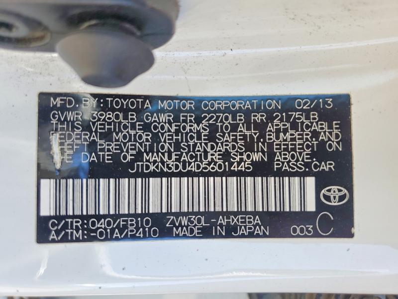 Продажа на аукционе авто 2013 Toyota Prius, vin: JTDKN3DU4D5601445, номер лота: 62486406