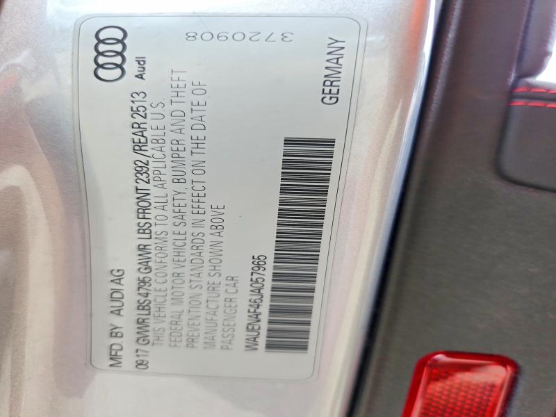 Aukcja sprzedaży 2018 Audi A4, vin: WAUENAF46JA057965, numer aukcji: 60827846