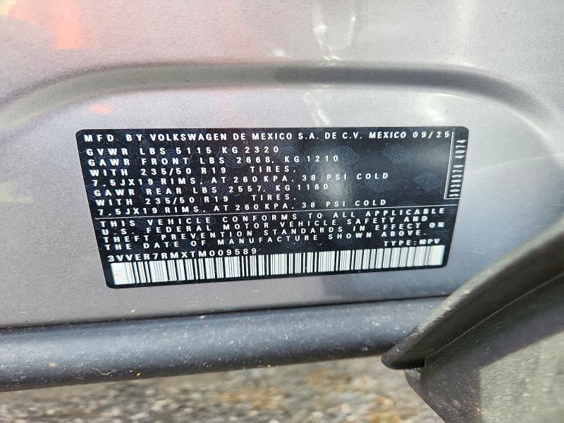 60657046 :رقم المزاد ، 3VVER7RMXTM009589 vin ، 2026 Volkswagen Tiguan مزاد بيع