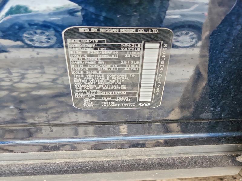 Aukcja sprzedaży 2019 Infiniti Qx50, vin: 3PCAJ5M31KF137584, numer aukcji: 60210006