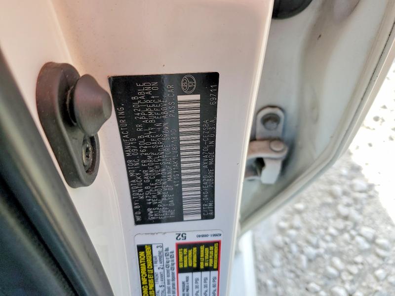 Продаж на аукціоні авто 2020 Toyota Camry, vin: 4T1G11AK1LU871810, номер лоту: 60709516