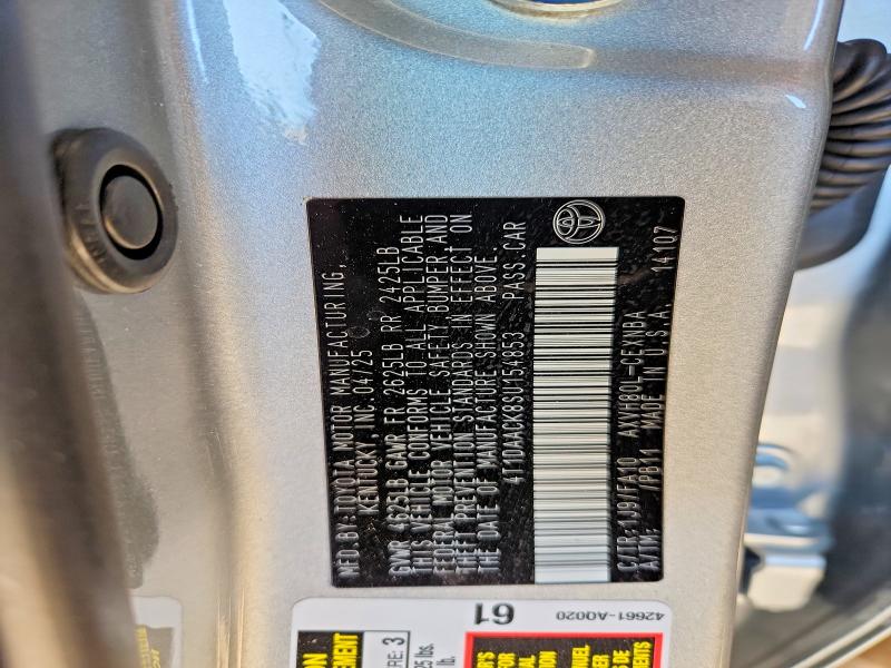 Aukcja sprzedaży 2025 Toyota Camry, vin: 4T1DAACK8SU154853, numer aukcji: 60599766