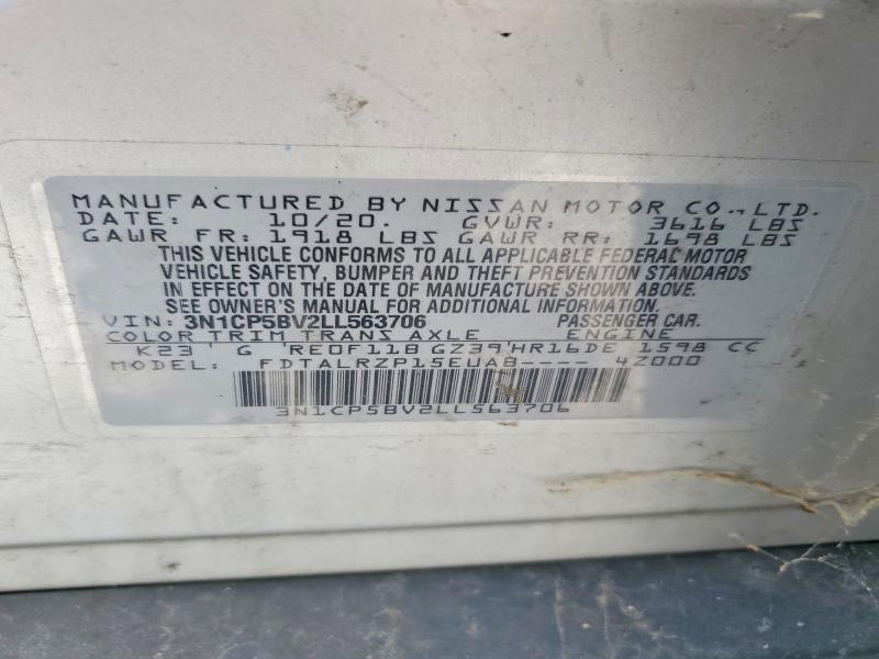 Aukcja sprzedaży 2020 Nissan Kicks, vin: 3N1CP5BV2LL563706, numer aukcji: 61780266