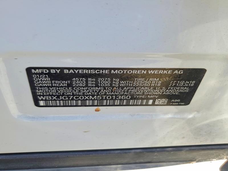 Продаж на аукціоні авто 2021 Bmw X1, vin: WBXJG7C0XM5T01360, номер лоту: 60892606