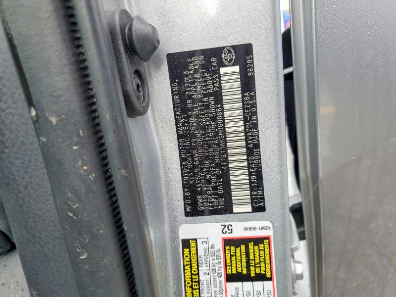 Продажа на аукционе авто 2021 Toyota Camry, vin: 4T1G11AK5MU600864, номер лота: 59582976