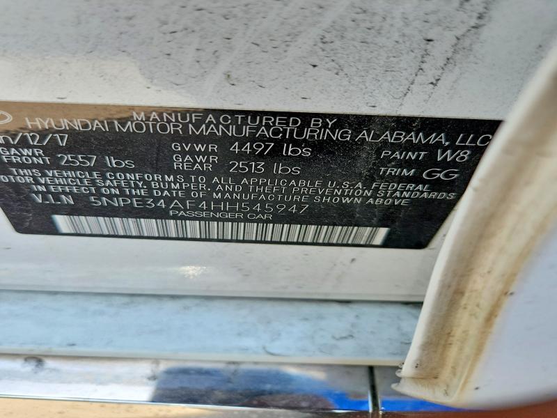 Продаж на аукціоні авто 2017 Hyundai Sonata, vin: 5NPE34AF4HH545947, номер лоту: 61910236