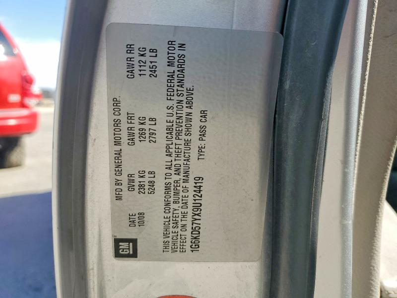2009 Cadillac Dts მანქანა იყიდება აუქციონზე, vin: 1G6KD57YX9U124419, აუქციონის ნომერი: 59324146