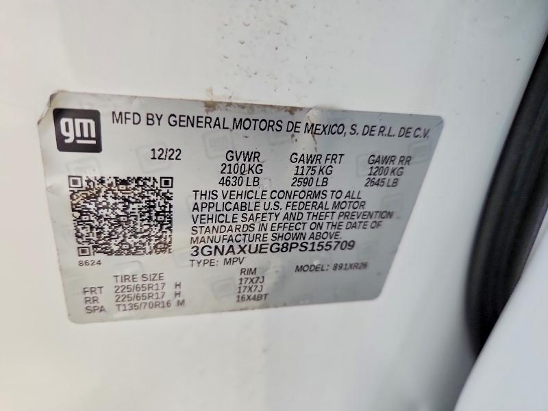 Продаж на аукціоні авто 2023 Chevrolet Equinox, vin: 3GNAXUEG8PS155709, номер лоту: 62102056