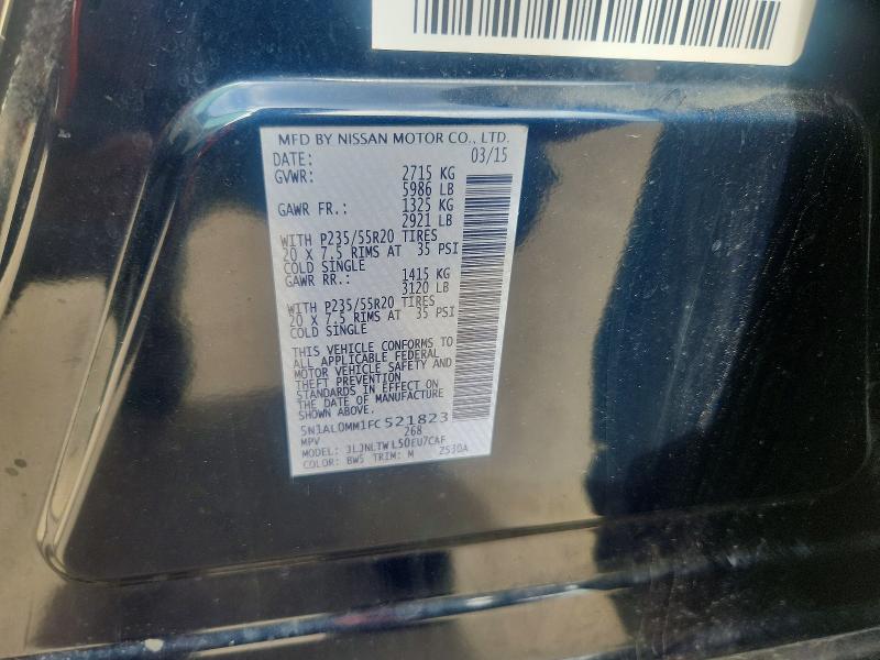 Продаж на аукціоні авто 2015 Infiniti Qx60, vin: 5N1AL0MM1FC521823, номер лоту: 61787126