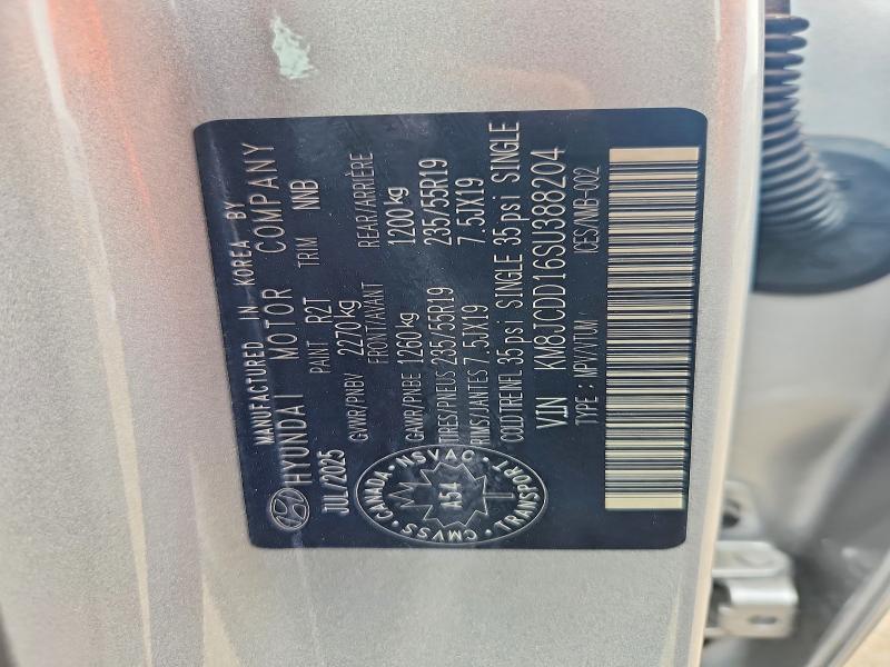 2025 Hyundai Tucson მანქანა იყიდება აუქციონზე, vin: KM8JCDD16SU388204, აუქციონის ნომერი: 59681756