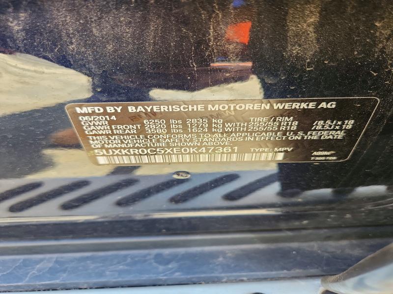 60447776 :رقم المزاد ، 5UXKR0C5XE0K47361 vin ، 2014 Bmw X5 مزاد بيع