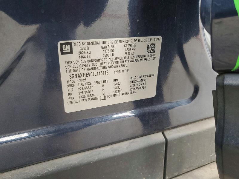 Продажа на аукционе авто 2018 Chevrolet Equinox, vin: 3GNAXHEV0JL116118, номер лота: 60247156