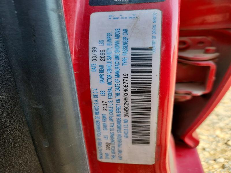 Aukcja sprzedaży 1999 Volkswagen Jetta, vin: 3VWSC29M0XM067719, numer aukcji: 62454296