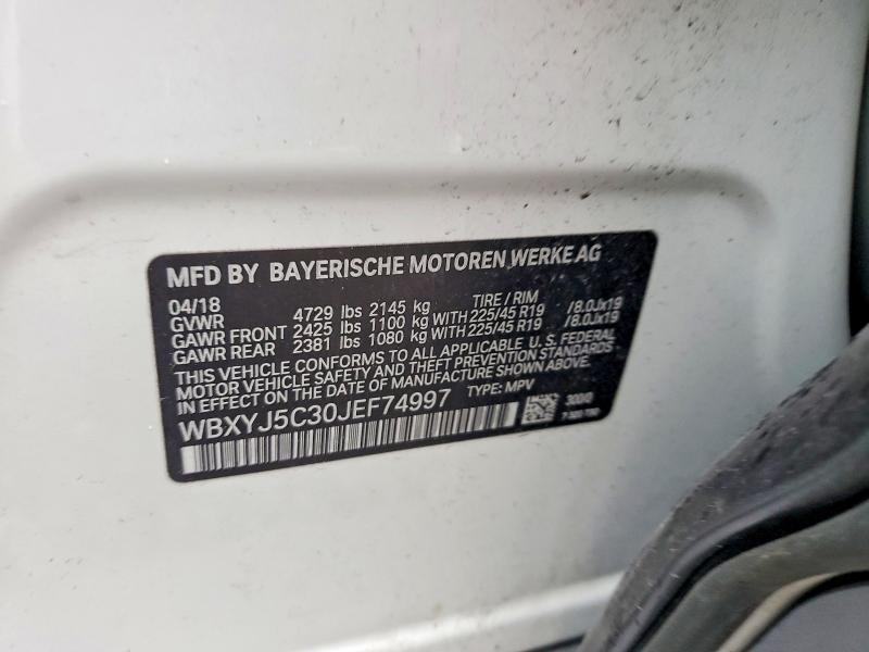 Продажа на аукционе авто 2018 Bmw X2, vin: WBXYJ5C30JEF74997, номер лота: 60209316