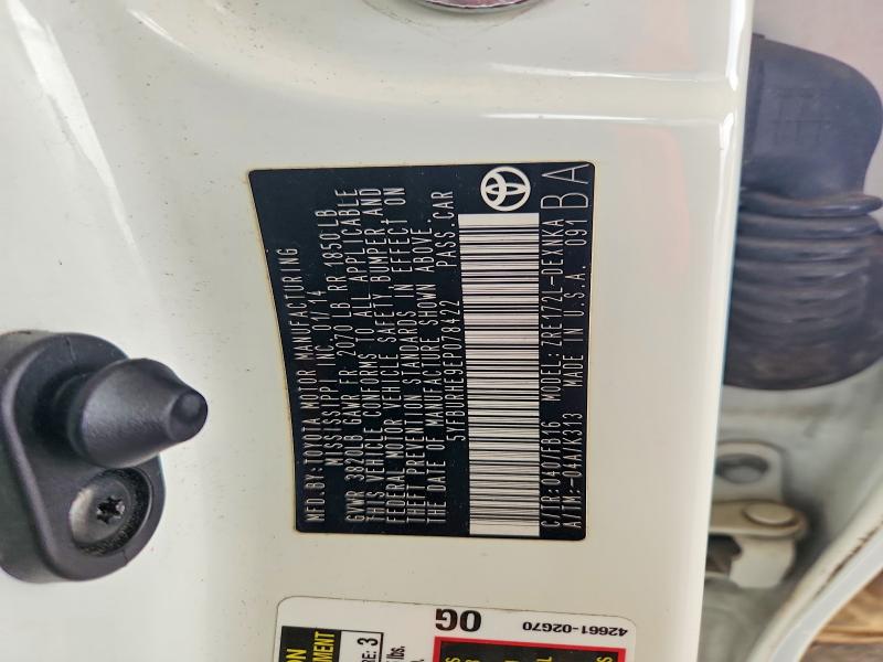 Продажа на аукционе авто 2014 Toyota Corolla, vin: 5YFBURHE9EP078422, номер лота: 62598786