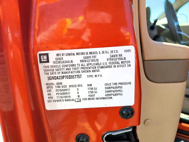 Продажа на аукционе авто 2006 Chevrolet Hhr, vin: 3GNDA23P76S557757, номер лота: 61577246