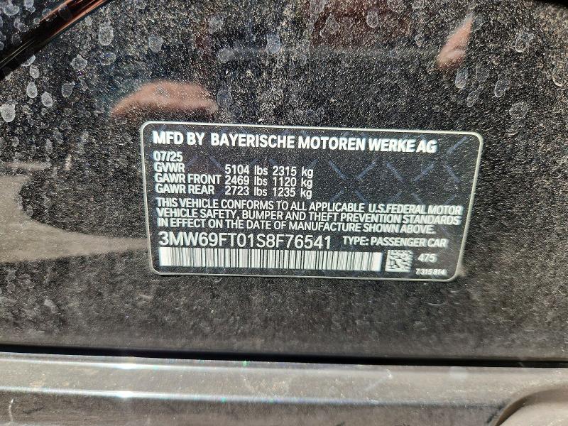 2025 Bmw M340xi მანქანა იყიდება აუქციონზე, vin: 3MW69FT01S8F76541, აუქციონის ნომერი: 60479586