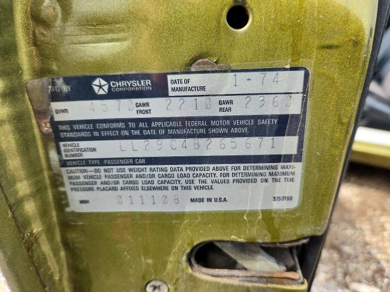 Продаж на аукціоні авто 1974 Dodge Dart, vin: LL29C4B265671, номер лоту: 62703936