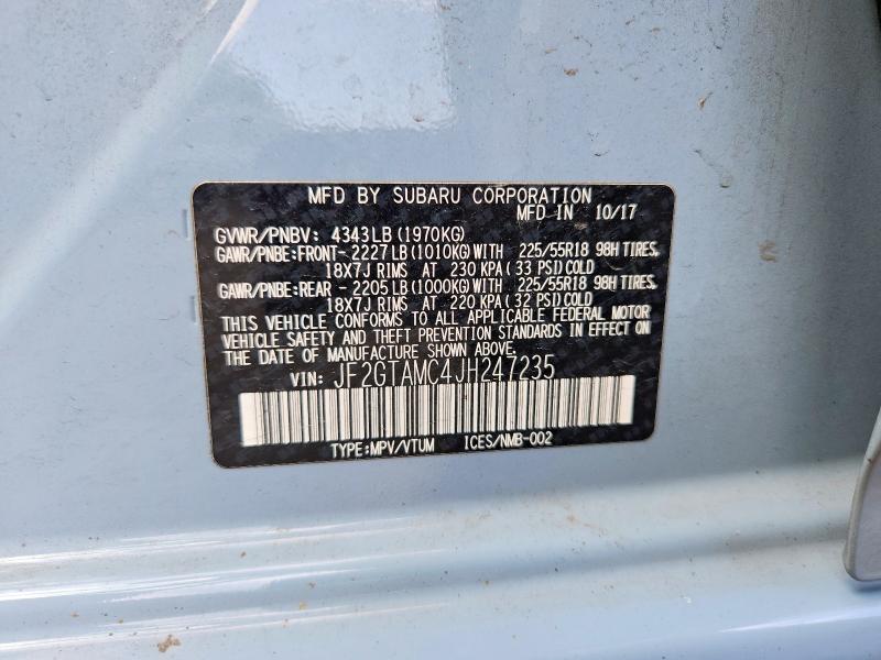 Продажа на аукционе авто 2018 Subaru Crosstrek, vin: JF2GTAMC4JH247235, номер лота: 60953136