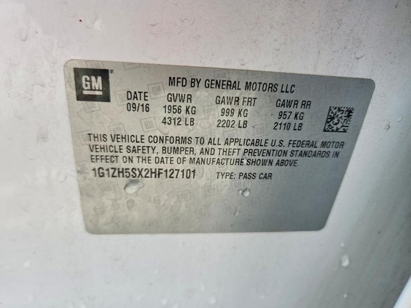Aukcja sprzedaży 2017 Chevrolet Malibu, vin: 1G1ZH5SX2HF127101, numer aukcji: 61616486