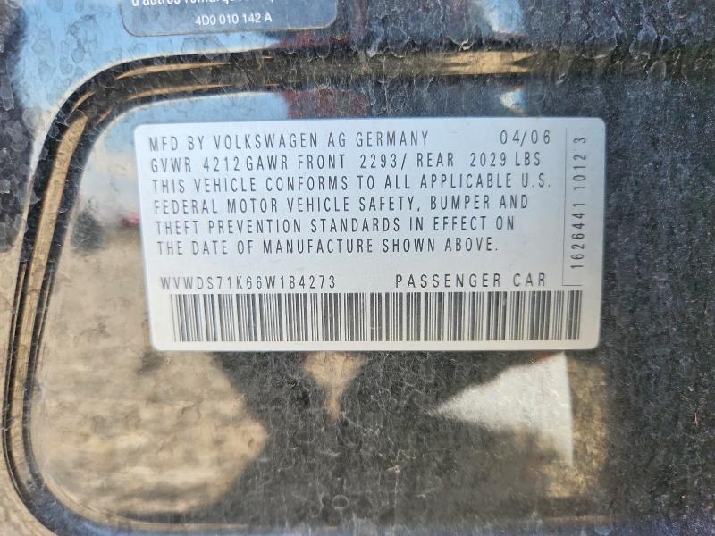 Продажа на аукционе авто 2006 Volkswagen Rabbit, vin: WVWDS71K66W184273, номер лота: 61865746