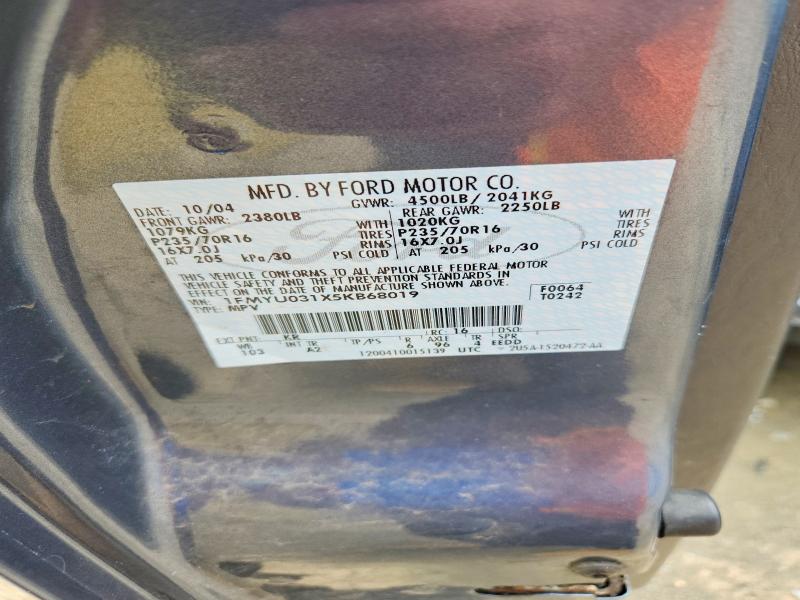 Продажа на аукционе авто 2005 Ford Escape, vin: 1FMYU031X5KB68019, номер лота: 62543916