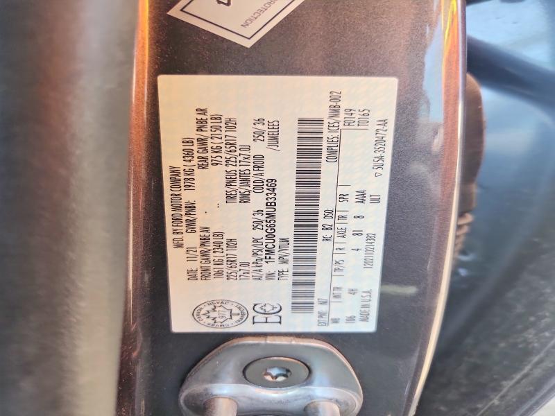 Aukcja sprzedaży 2021 Ford Escape, vin: 1FMCU0G65MUB33469, numer aukcji: 62903536