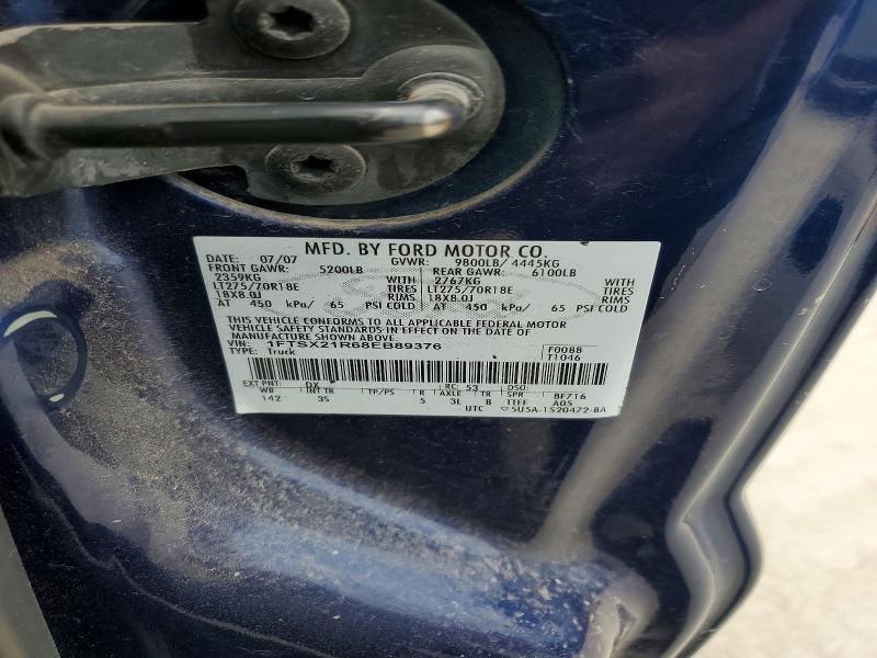 2008 Ford F250 მანქანა იყიდება აუქციონზე, vin: 1FTSX21R68EB89376, აუქციონის ნომერი: 62588466