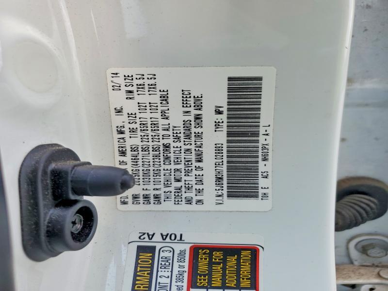 62692056 :رقم المزاد ، 5J6RM3H77EL028893 vin ، 2014 Honda Cr-v مزاد بيع
