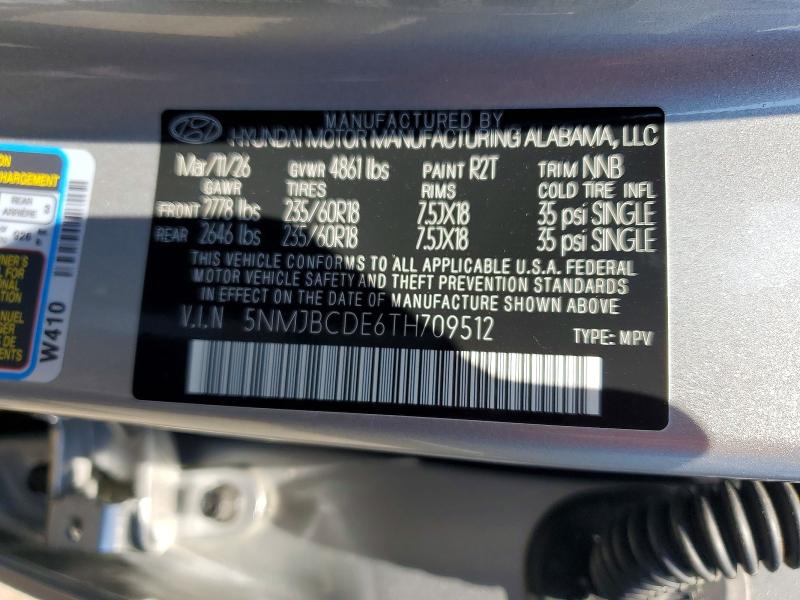 Aukcja sprzedaży 2026 Hyundai Tucson, vin: 5NMJBCDE6TH709512, numer aukcji: 60870796