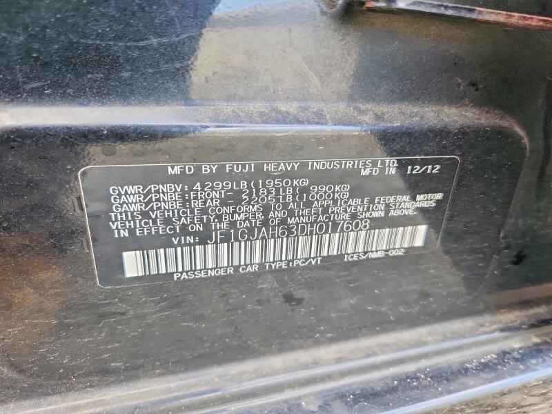 Продажа на аукционе авто 2013 Subaru Impreza, vin: JF1GJAH63DH017608, номер лота: 62975226